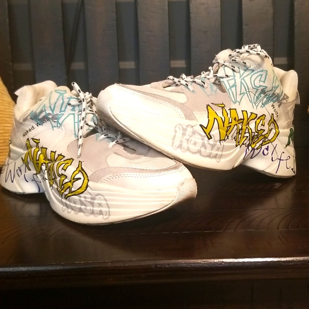 Naked Wolfe leather low trainers